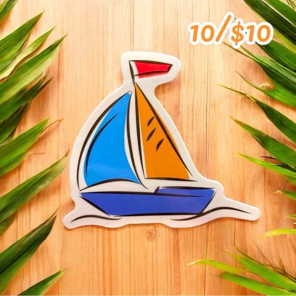 Colorful Sailboat Sticker – 2” x 2.5” - Picture 1 of 1